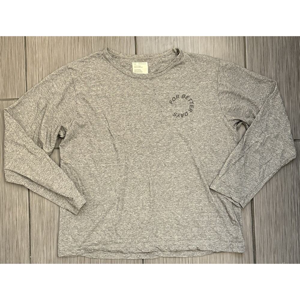For Days Women’s Gray Long Sleeve T-shirt Size Medium Organic/Recycled Cotton